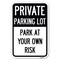 Signmission Private Parking Lot Heavy-Gauge Aluminum Sign, 12" x 18", A-1218-23266 A-1218-23266 - alternate 1